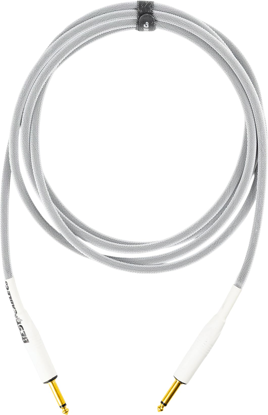 The Best Damn Instrument Cable, Professional Grade, Gold-Plated Neutrik Connectors, Ultra-Low Capacitance, Made in U.S.A (ST-ST, White, 10 FT)