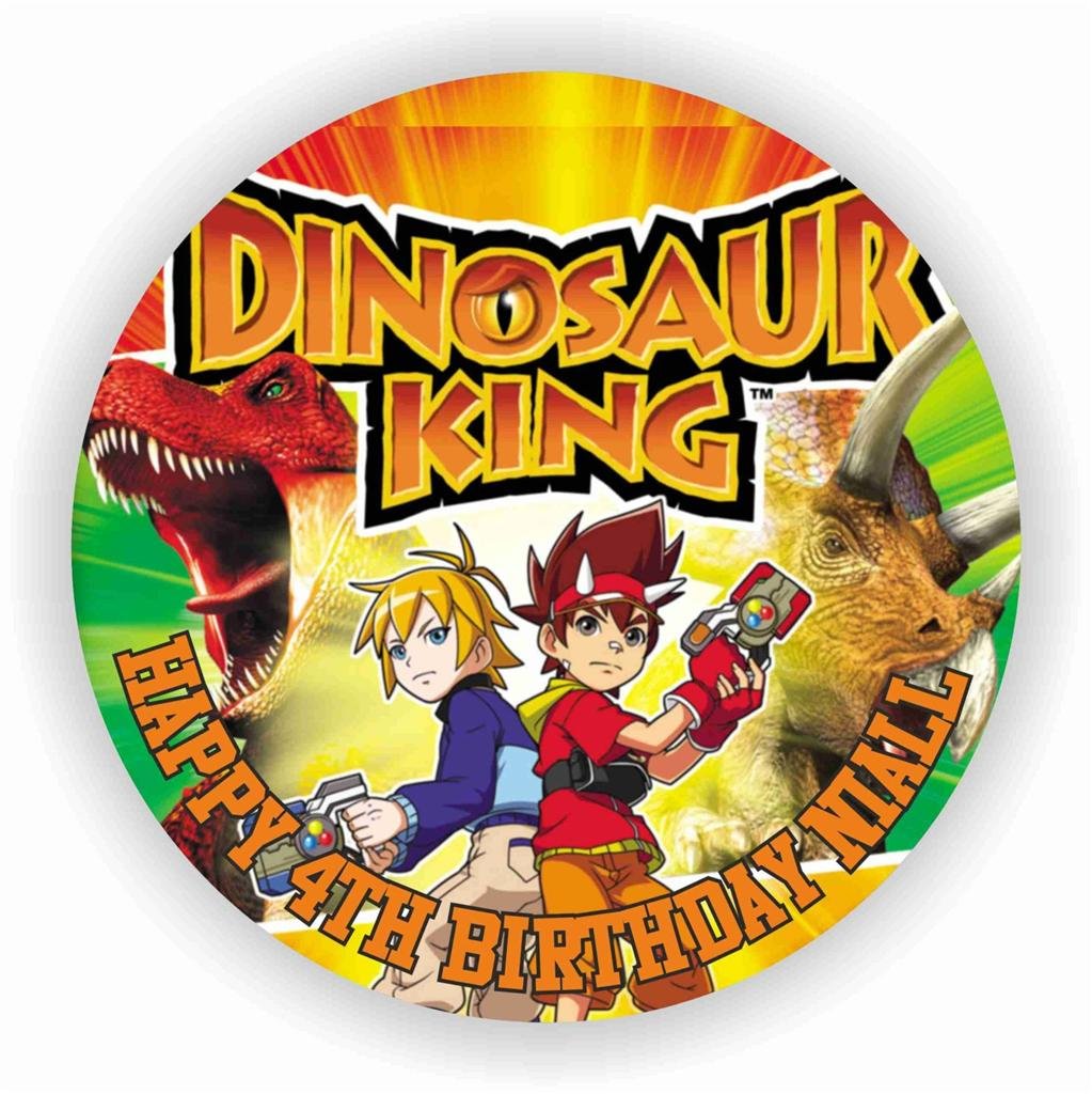 Birthday Bazaar Dinosaur King Cake Topper : A4 Icing