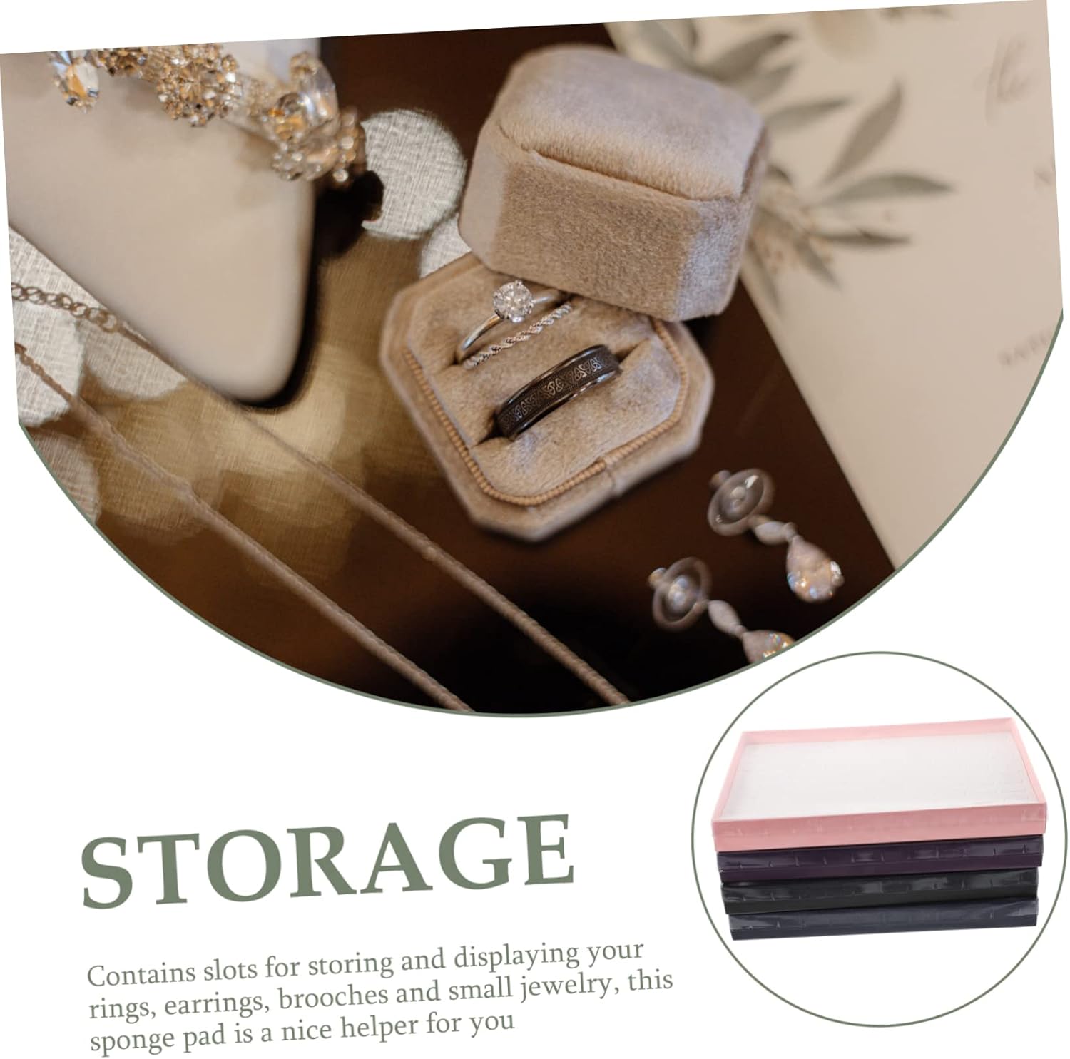 4pcs Jewelry Display Pads for Earrings and Brooches Soft Insert Trays for Jewelry Organization and Storage Lightweight and Elegant Design for Home Shop Use