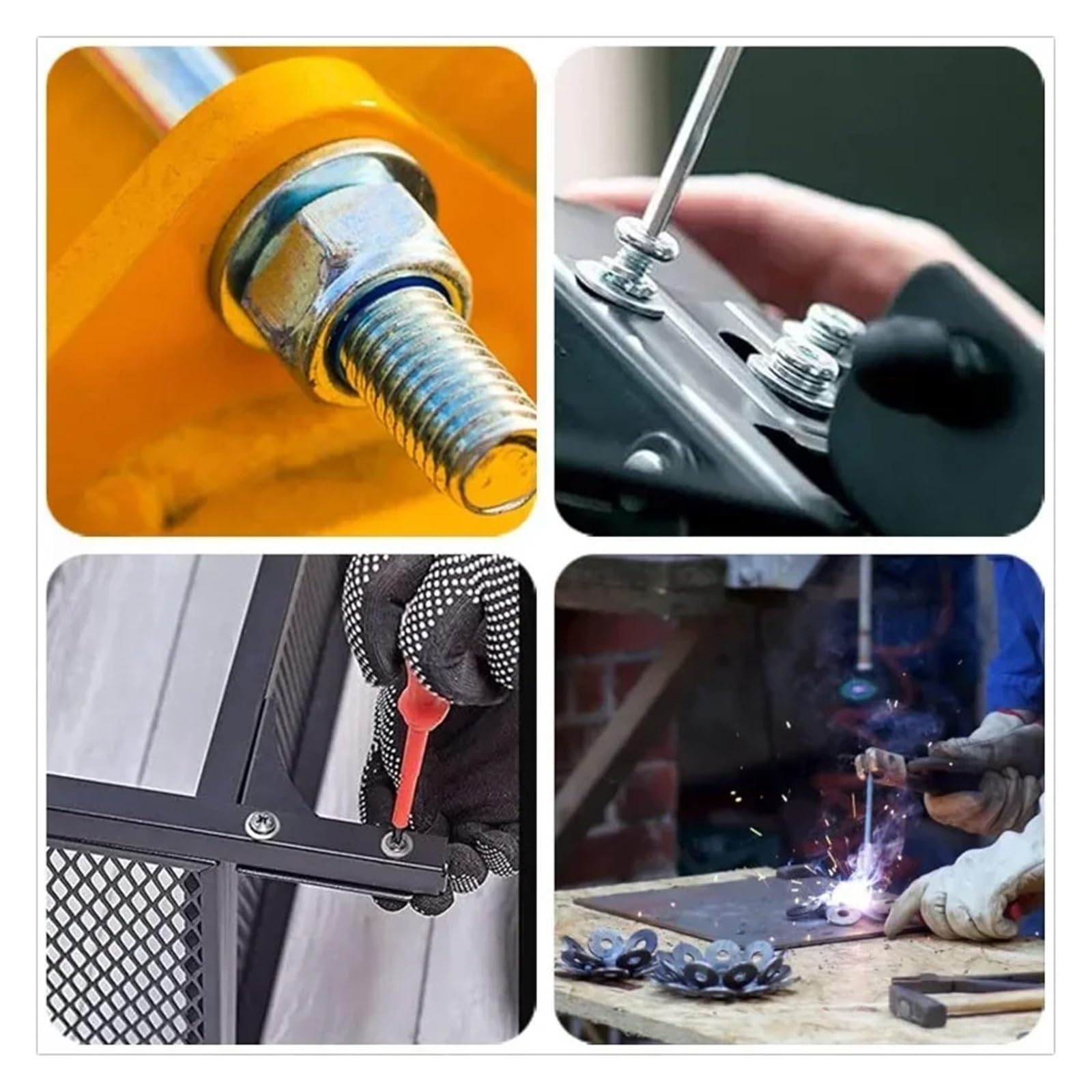 Edelstahl Beilagscheiben 180/360/580/1160-teiliges 304-Edelstahl-Unterlegscheiben-Set, M2-M12 for Heimdekoration, Fabrikreparatur, Küchen, Geschäfte und mehr(1160pcs with box)