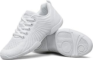 BAXINIER Girls White Cheerleading Shoes