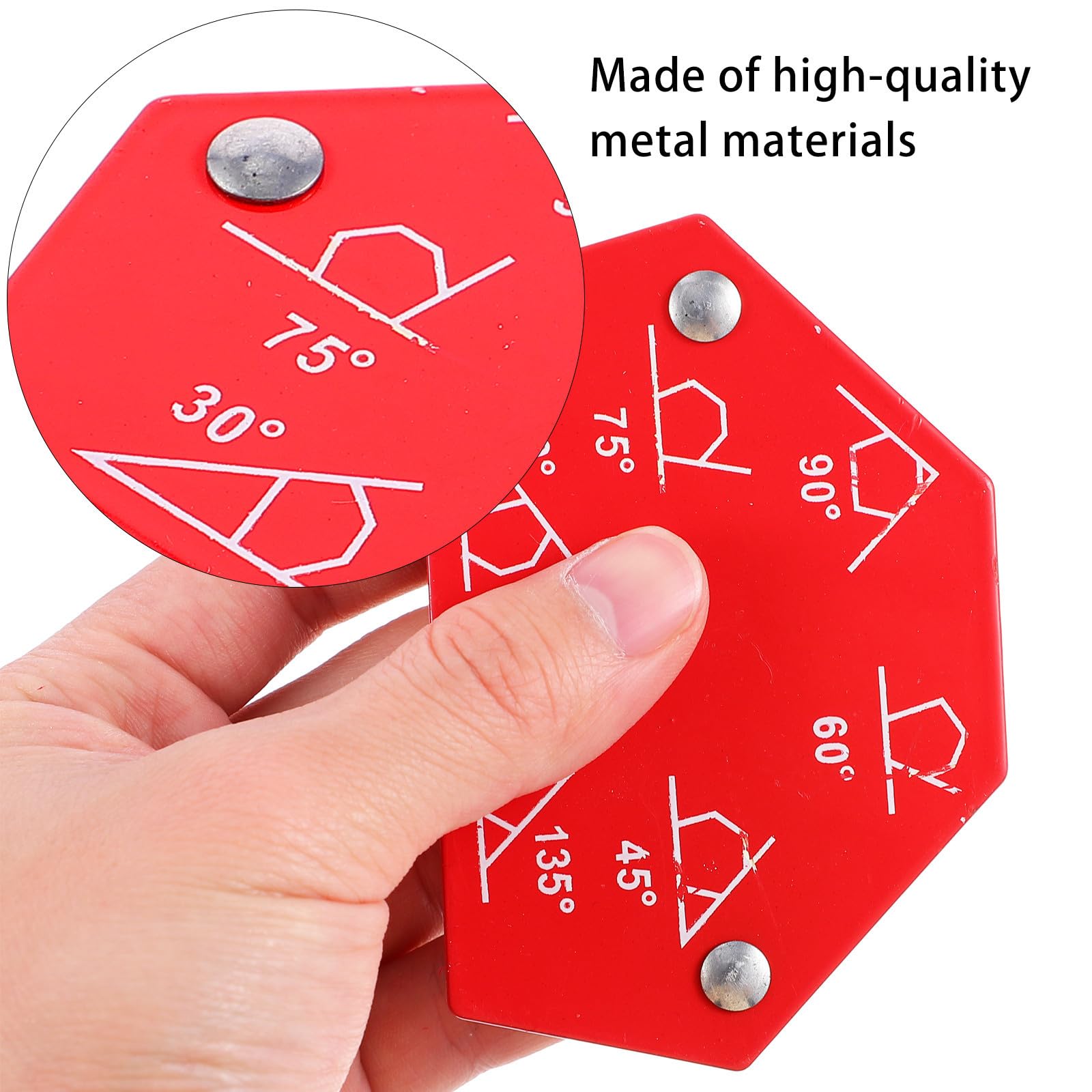 6 Piezas Soporte de Soldadura Magnético Rojo de Posicionador