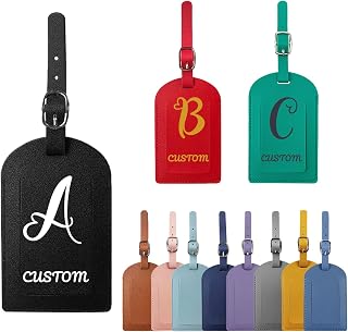 Personalisierte Gepäckanhänger mit individuellem Namen aus Kunstleder für die Identifizierung von Taschen, personalisierte Kofferetiketten für Rucksäcke, personalisierte Namensetiketten für Reisen