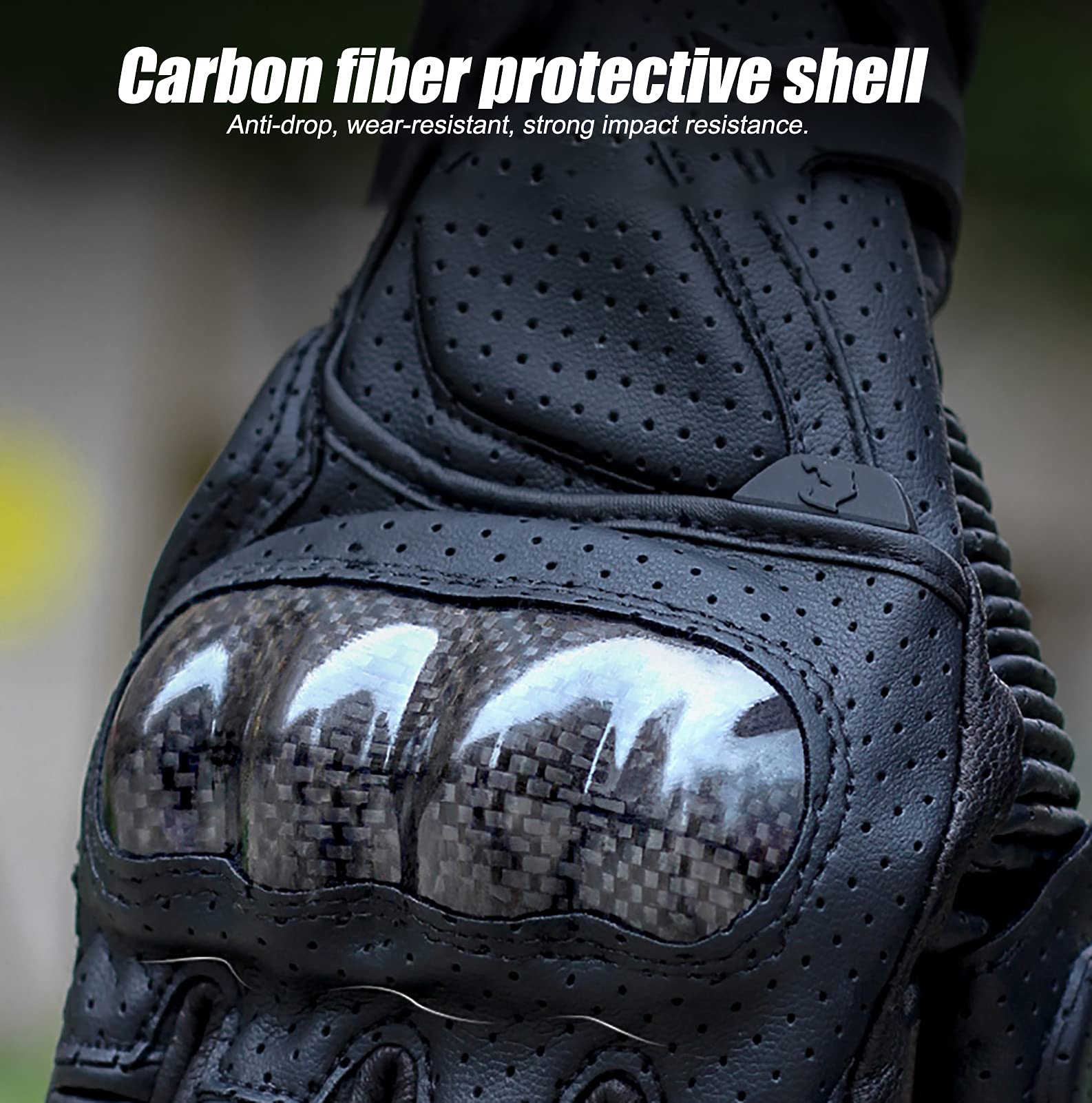 WANGFENG Gants de Moto Tout-Terrain équipement de Cavalier Quatre Saisons d'équitation Gants d'écran Tactile Respirants Anti-Chute Hommes