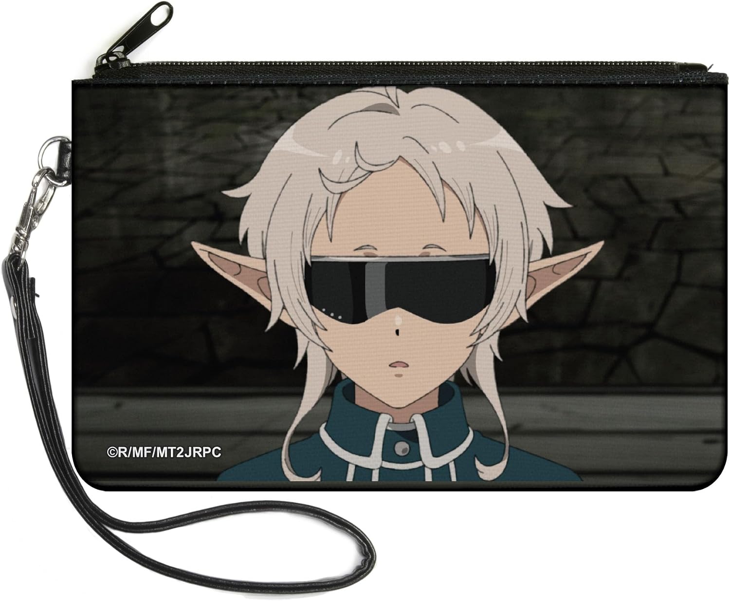 Buckle-Down Mushoku Tensei Jobless Reincarnation Wallet, Zip Clutch, Mushoku Tensei Guard Fitz Pose Grays, Canvas