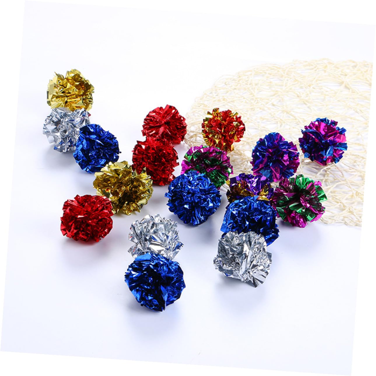 Boules Froissées Printemps en Papier Sonore pour Chat Couleur Aléatoire Lot de 10 Jouets Interactifs pour Exercice et Calme pour Chatons et Chats