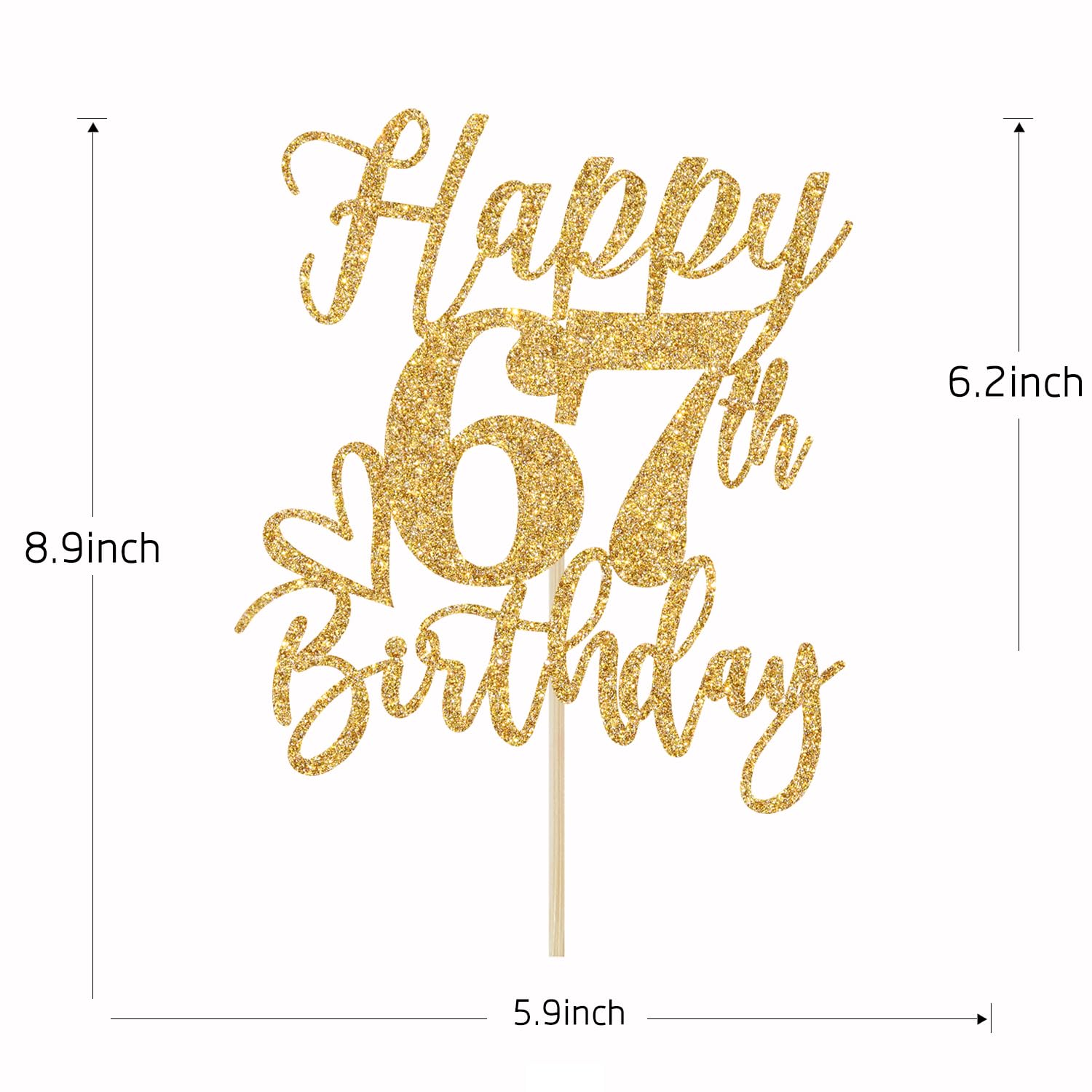 Amazon.com: Happy 67th Birthday Cake Topper, 67th Birthday