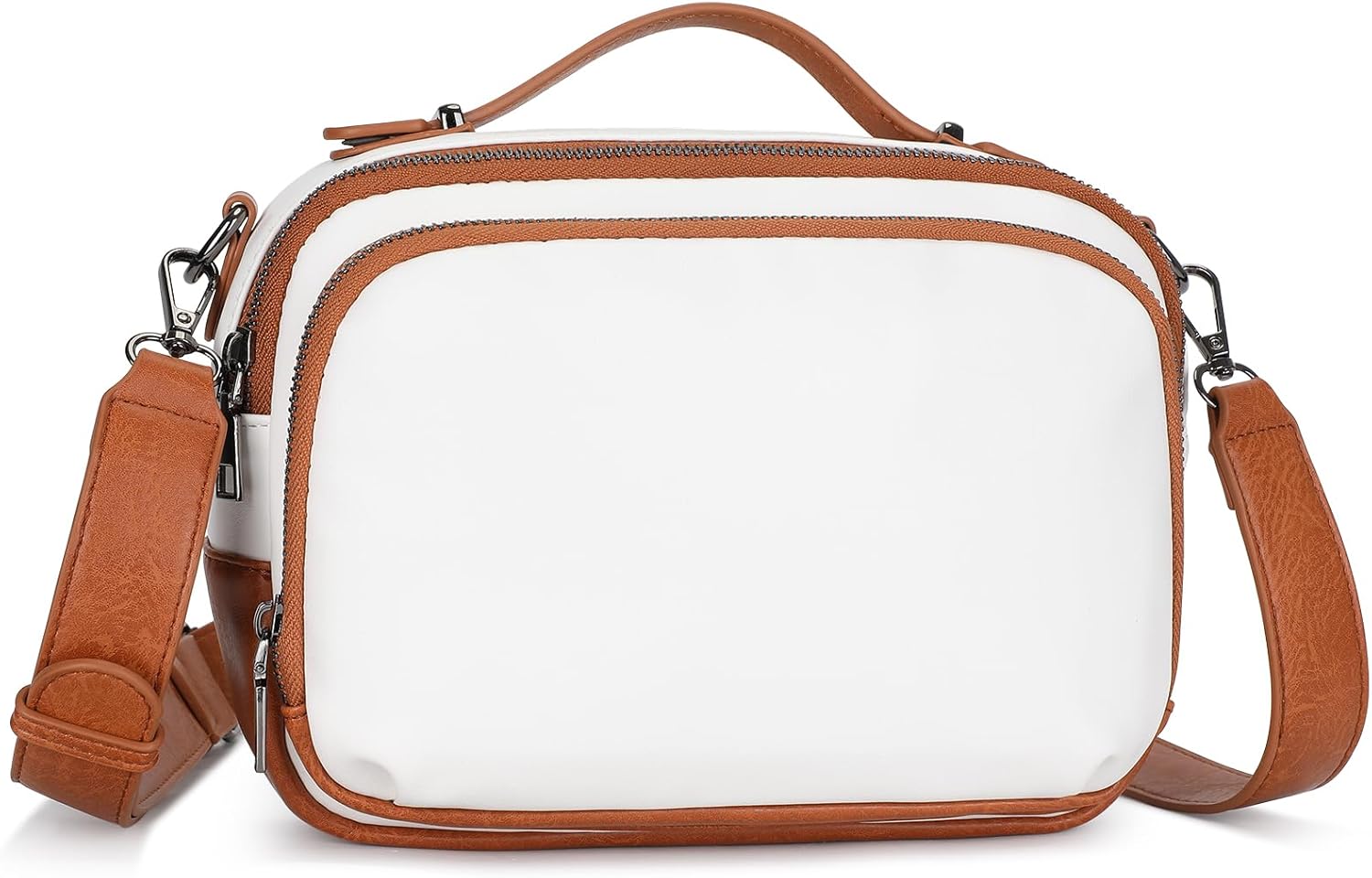 Small Crossbody Bags for Women, Vegan Leather Top Handle Satchel Purse with Built-in RFID Wallet, Cell Phone Bag