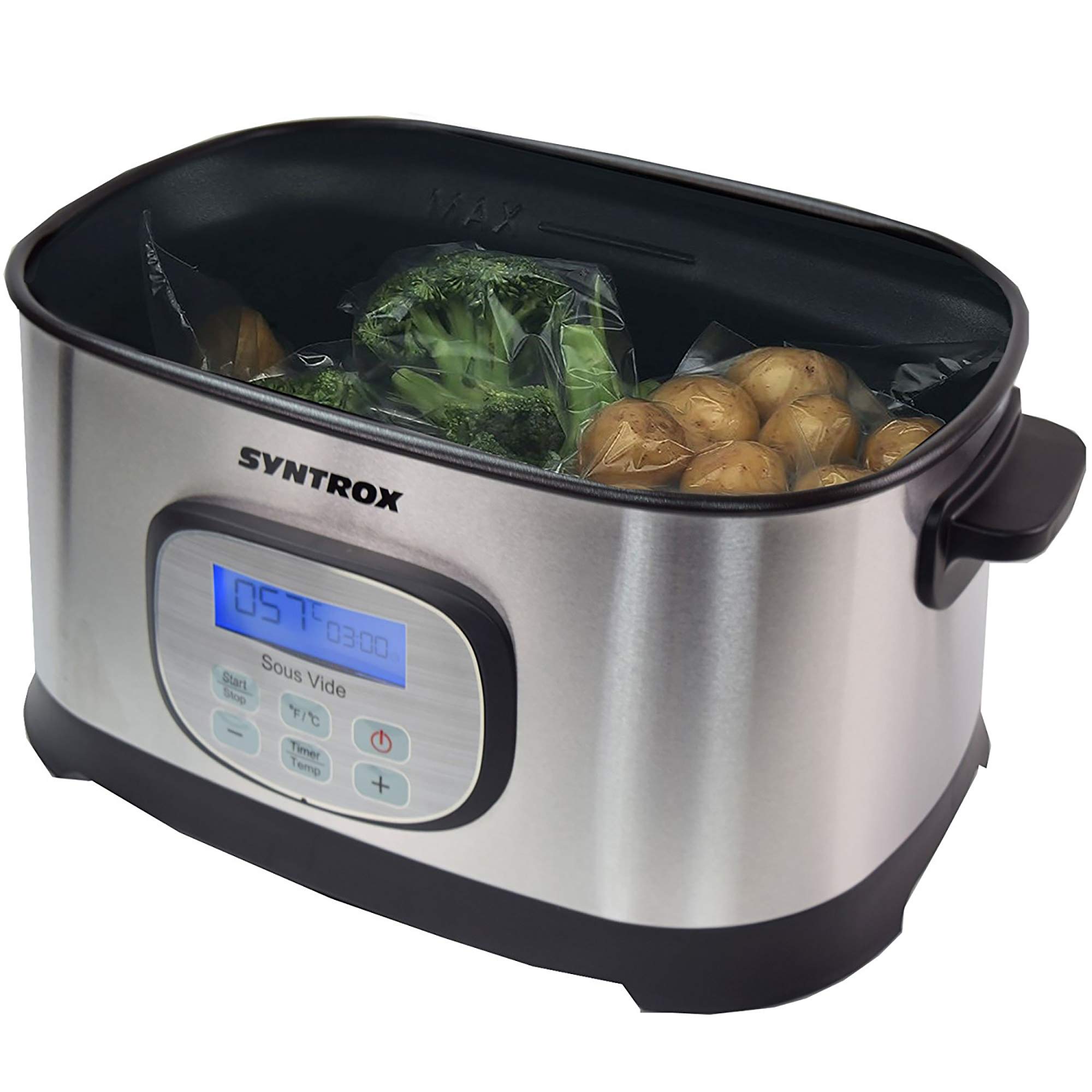 Syntrox Germany Sous Vide Kocher Multikocher, Vakuumgarer, Slow Cooker Langsamgarer, Schongarer der Premiumklasse