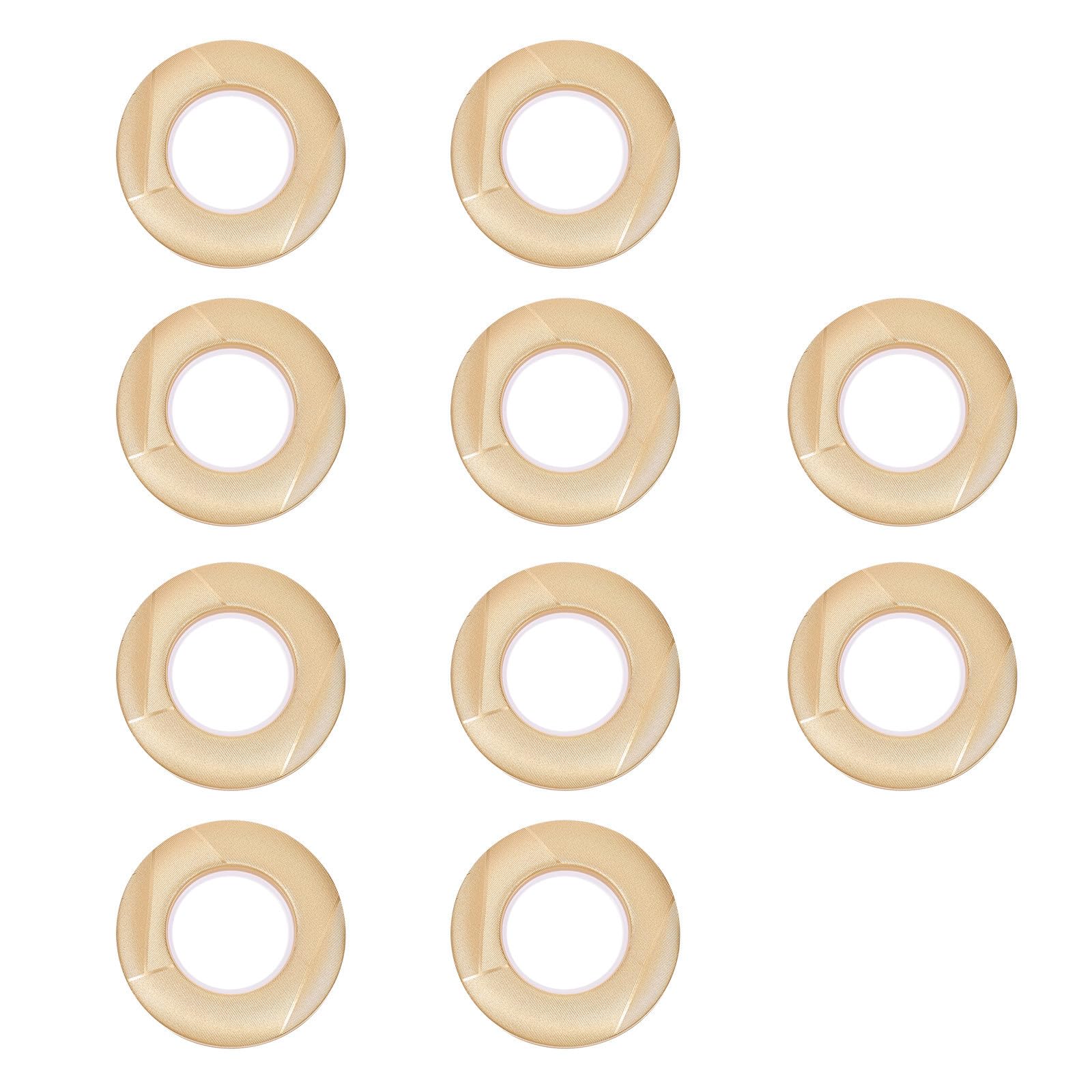 Zerodeko Anneaux Perforés pour Rideaux en PP Or, 80 Pièces, Coins Lisses et Forme Arrondie, pour Salon et Chambre, Décoration Pratique et Solide