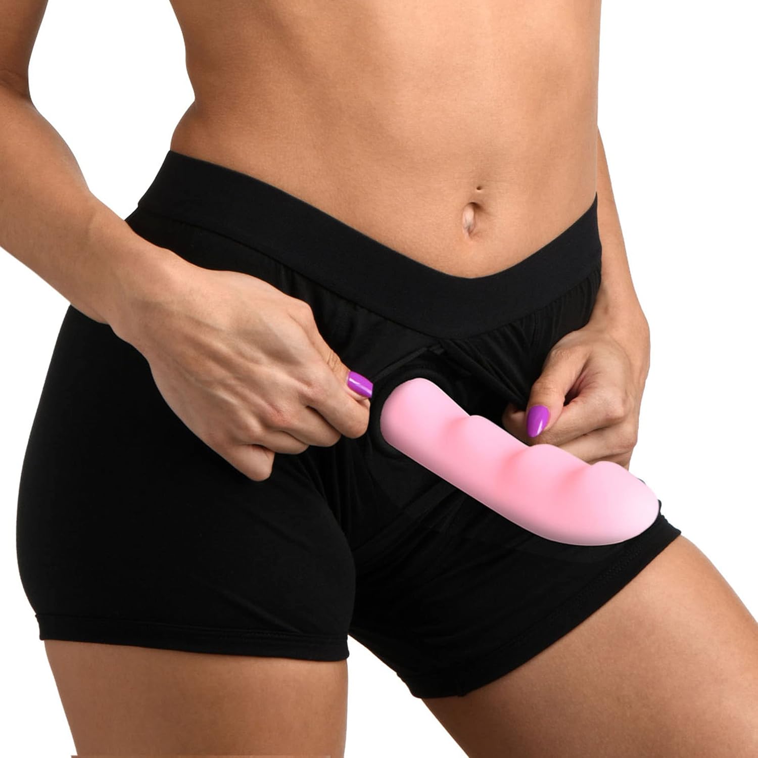 Strap U Incognito Boxer Harness w/Hidden O-Ring for Men, Women & Couples. Hidden Universal O-Ring Incognito Boxer Harness, 1 Piece, Medium - Large, Black.