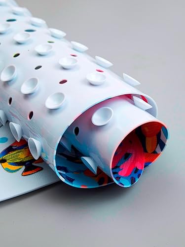 Miniatura 6 de Alfombra de baño con ventosas, 40 x 16 pulgadas, PVC texturizado, duradera