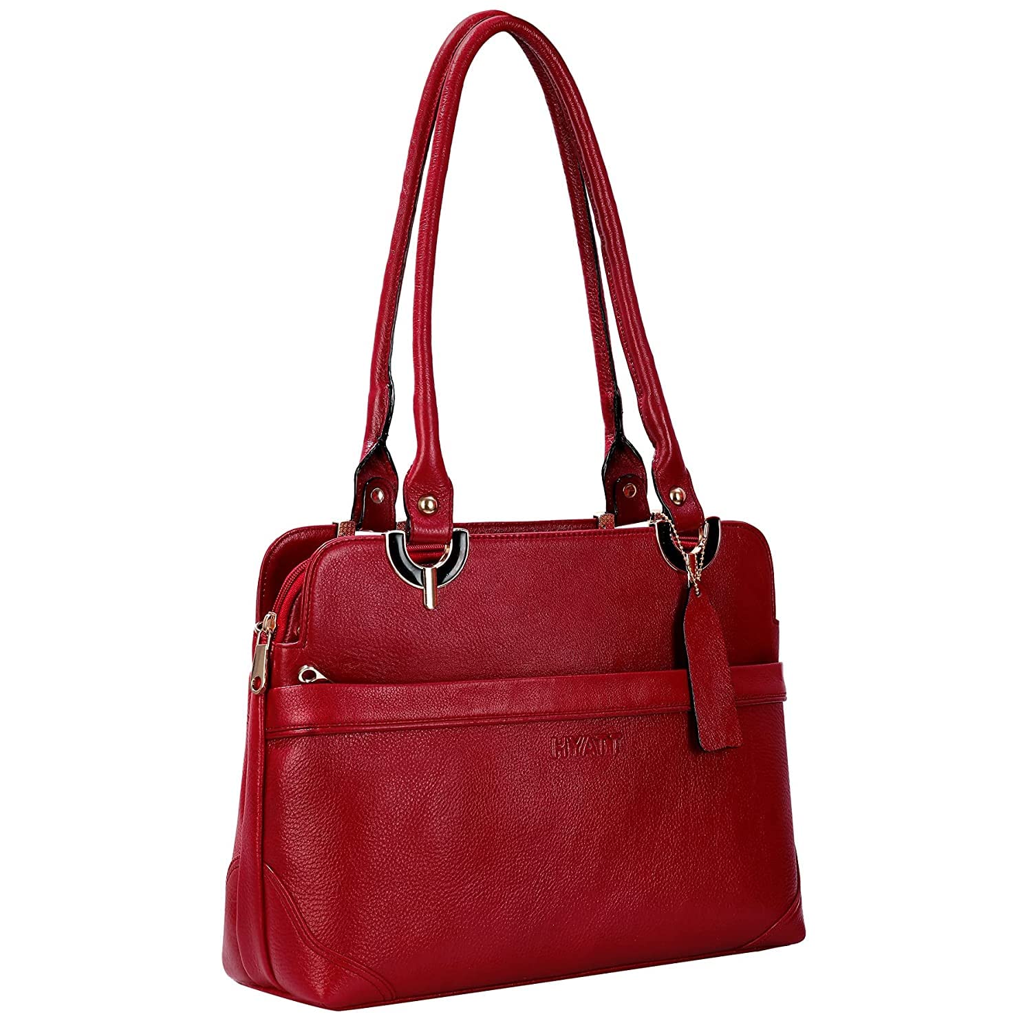Leather Accessories Full Grain Natural Leather Top Handle Tote Handbags & Shoulder Bags For Women Daily Office Use Branded (Dimension- L-15 X H-10 x W- 4 Inch | Weight- 0.7 KG - Maroon (B09MFLZG4X) Amazon Price History, Amazon Price Tracker
