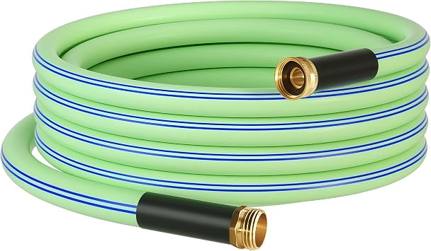 Atlantic Heavy Duty Short Garden Hose 15 ft x 5/8 Inch Green Color- Durable and Flexible Water Hose for Outdoor Use Short Connection Leader Hose (15 Feet Female to Male) | Durable and Flexible Garden hose with Male-Female Solid Brass Fittings, Options from 1 foot to 200 feet