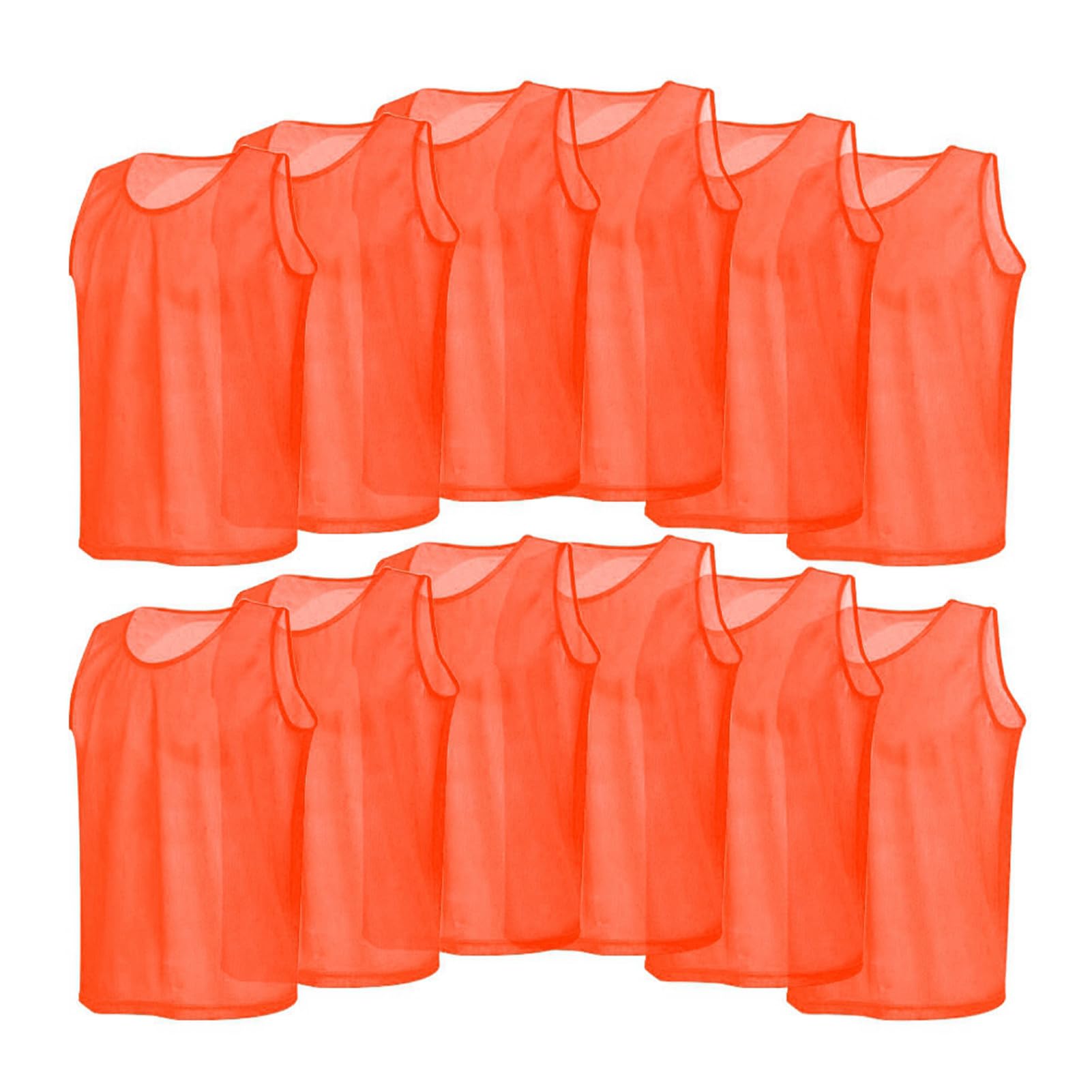Team Sports Practice Vests, 12 Pack Mesh Scrimmage Training Vests Football Vest Breathable Adults Jerseys Bibs for Practice Match