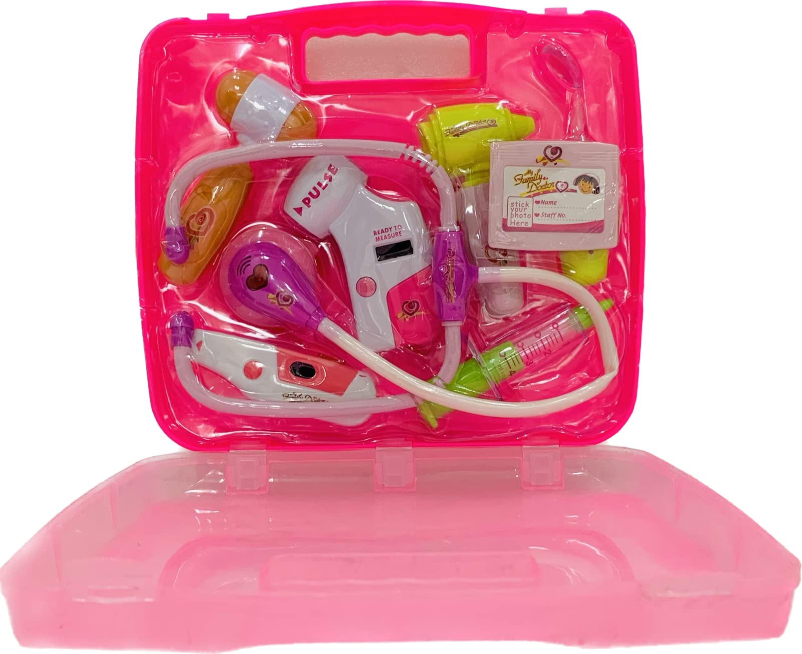 Tabaq Doctor Set for Kids with Foldable Suitcase Includes 12 pieces of Compact Medical Accessories, and Game Kit is also Toy Set Pretend Play Set Doctor Kit Toy for Kids, Pink Doctor set for girls. (B09714WMDX) Amazon Price History, Amazon Price Tracker