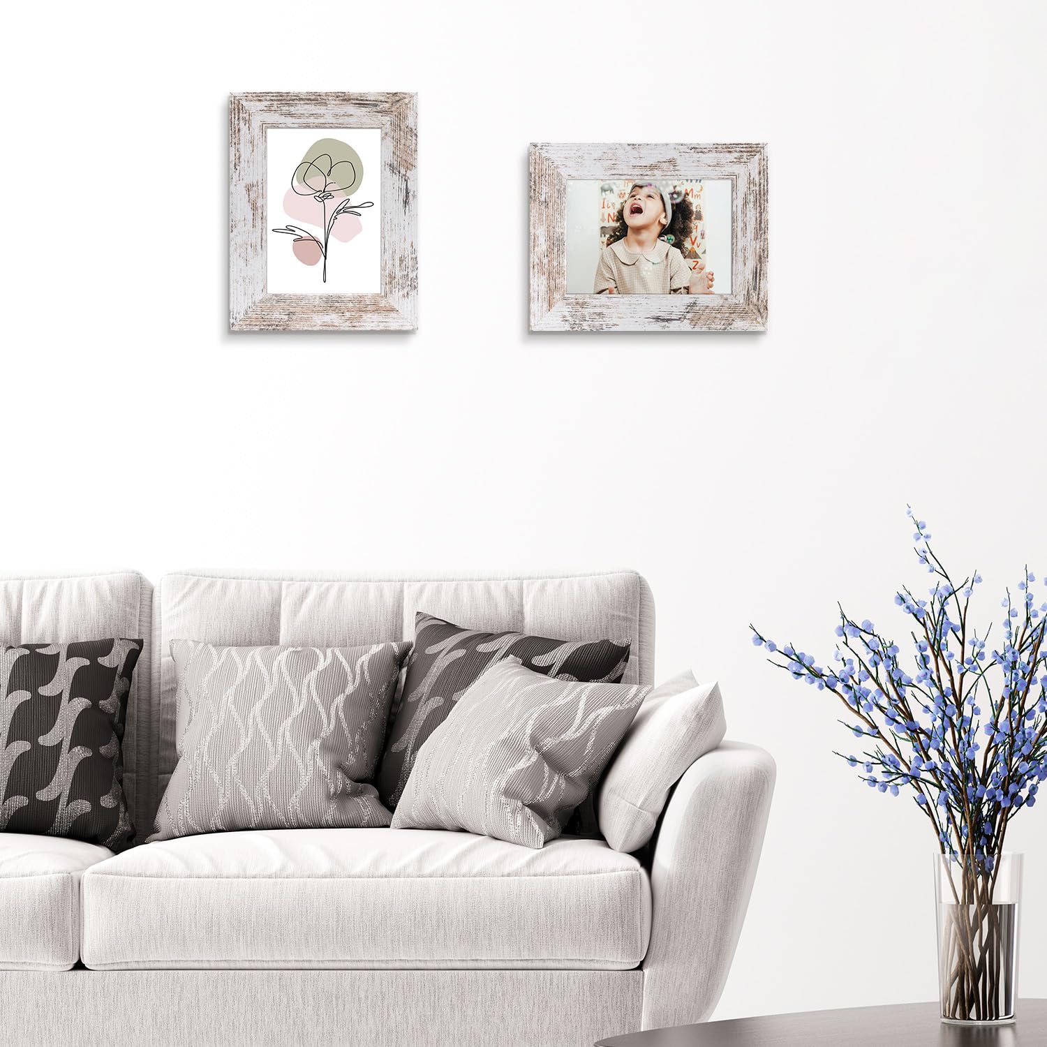 Amazon.co.jp: Golden State Art 5x7 写真フレーム カントリー木目