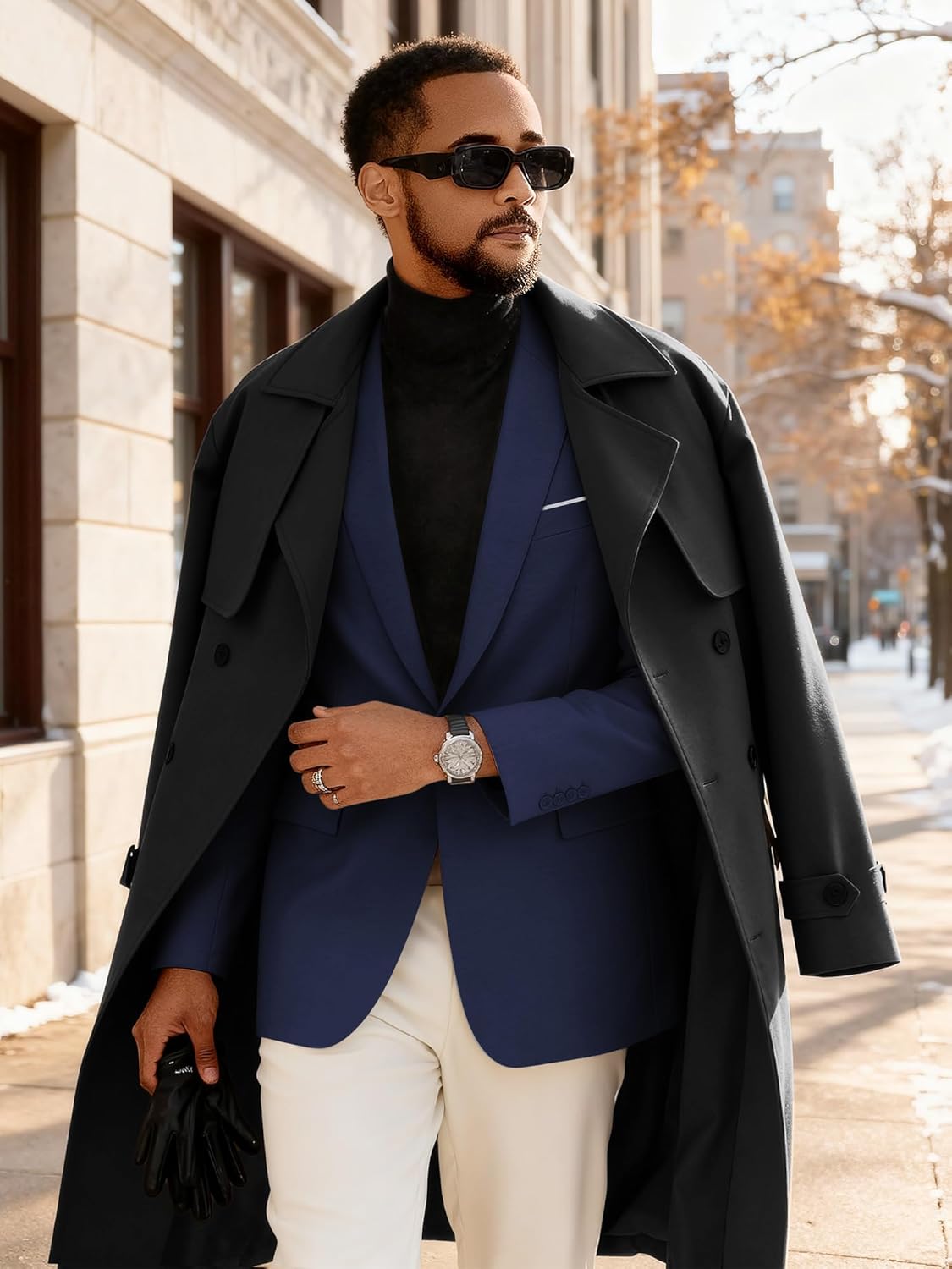 MAGE MALE Men's One Button Blazer Casual Solid Color Suit Jacket Slim Fit Lightweight Sport Coats Blazers - Image 4