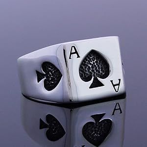 mysilverworld Solid 925 Sterling Silver Ace of Spades Men's