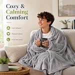 Fuzzy Couverture pondérée Enfants avec 2 Couvertures pour chaud & Sleepers froids.Couverture Lestée Enfant. & Technologie Coolmax (41x60 10LB Gris/gris)