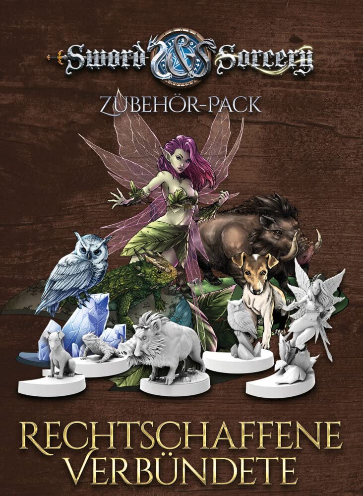 Asmodee Ares Games, Sword & Sorcery - Righteous Allies, Accessory Expansion, Expert Game, Dungeon Crawler, 1-5 Players, From 13+ Years, 60 Minutes, German