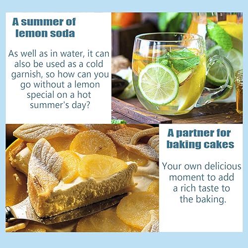 Miniatura 5 de Phuumy Rebanadas de limón seco para cóctel, rodajas de limón seco y refrescante sabor cítrico, perfecto para té, hornear y decoraciones