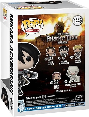 Miniatura 4 de Funko Pop! Animation Attack on Titan - Mikasa Ackerman - Figura de vinilo coleccionable - Idea de regalo - Producto oficial - para niños y adultos -