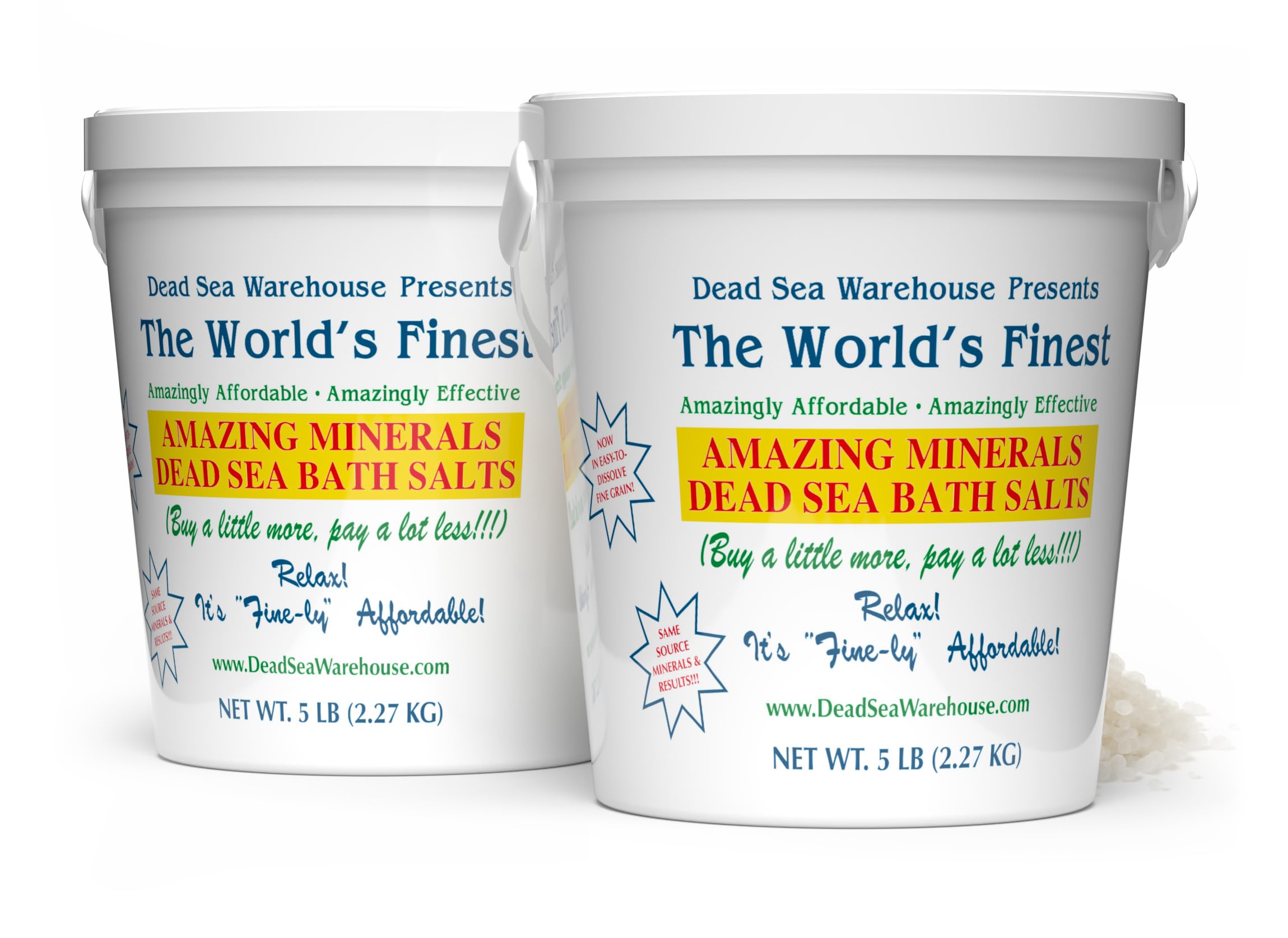 Dead Sea Warehouse - Dead Sea Salts for Soaking - 100% Dead Sea Mineral Bath Salts - Great for Soothing Muscles Aches, Relaxation, Alleviate Skin