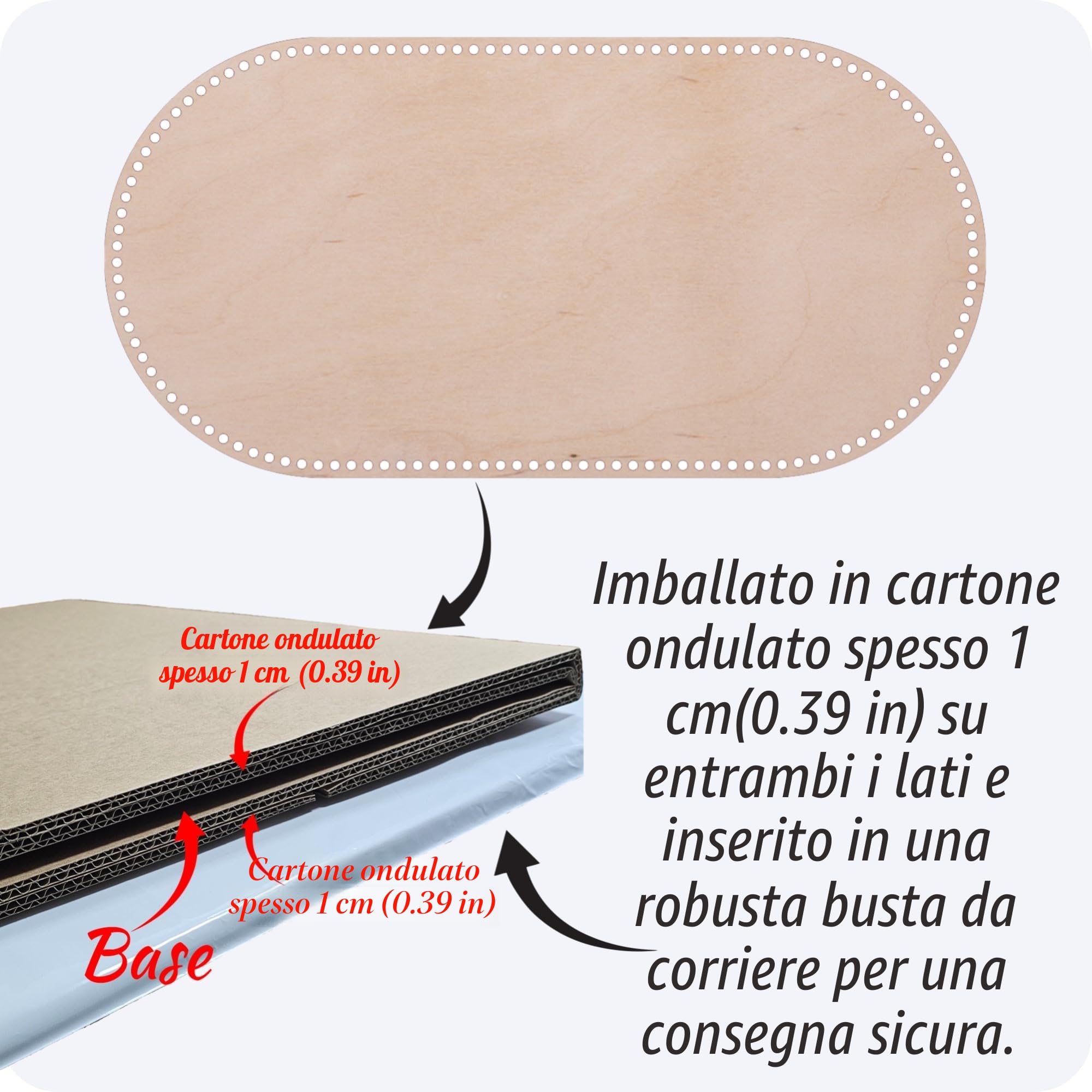 YourHobbyTools Base in legno con fori da 10 mm, per culla, per culla, diverse misure (75 x 35 cm)