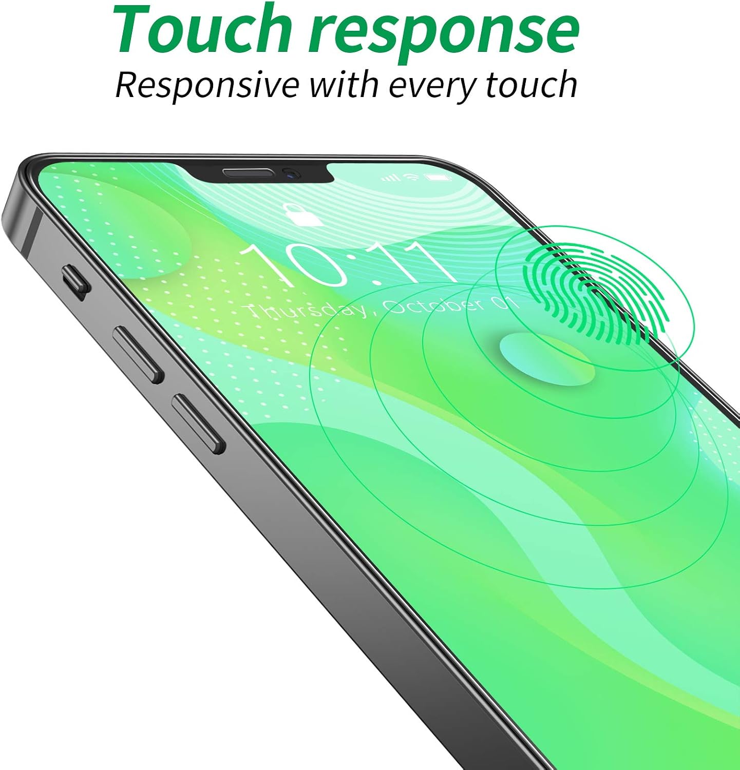 Deyooxi (3 Packs Screen Protector Compatible with iPhone 12/iPhone 12 Pro,HD Clarity 0.25mm Tempered Glass Screen Protector (Guidance Frame Include),Full Coverage Protective Screen Film,Clear