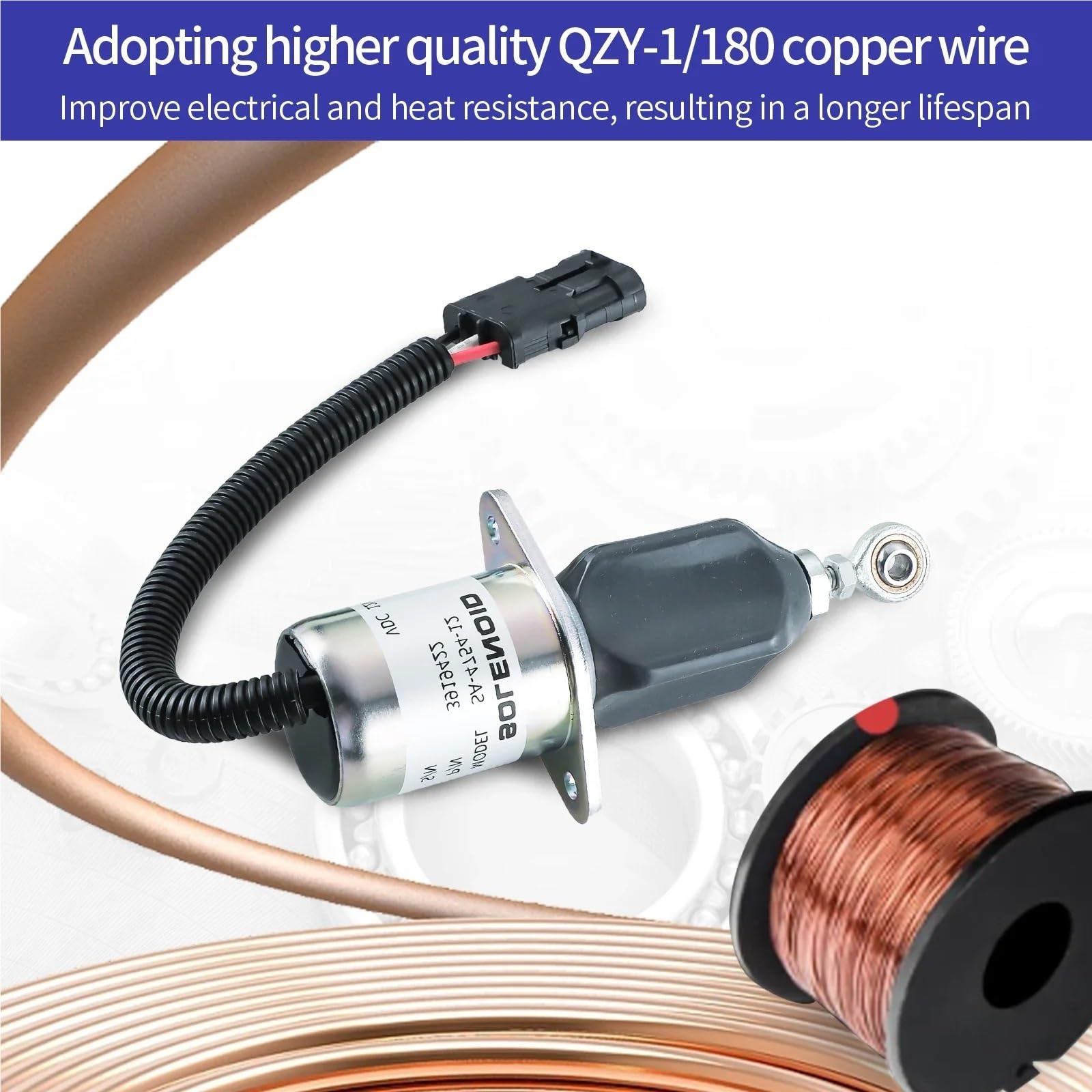 Válvula de Cierre Solenoide de corte de combustible 3919422 129953-77803 SA4754-12 24022035 3931570 Compatible con Cummins Compatible con Ford Solenoide