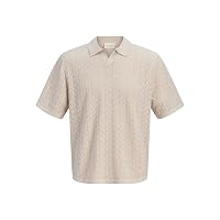 Jack & Jones Jortyler Knit SS Split Neck Polo Jnr, Grigio