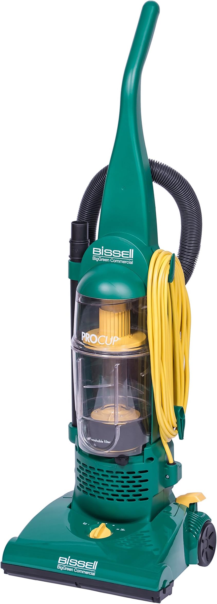 BigGreen BGU1937T 13.5" Pro Cup Bagless Upright Vacuum with On-board Tools, 44" Height, 13.5" Wide, 13.2" Length, Polypropylene, 2 fl. oz. Capacity, Green