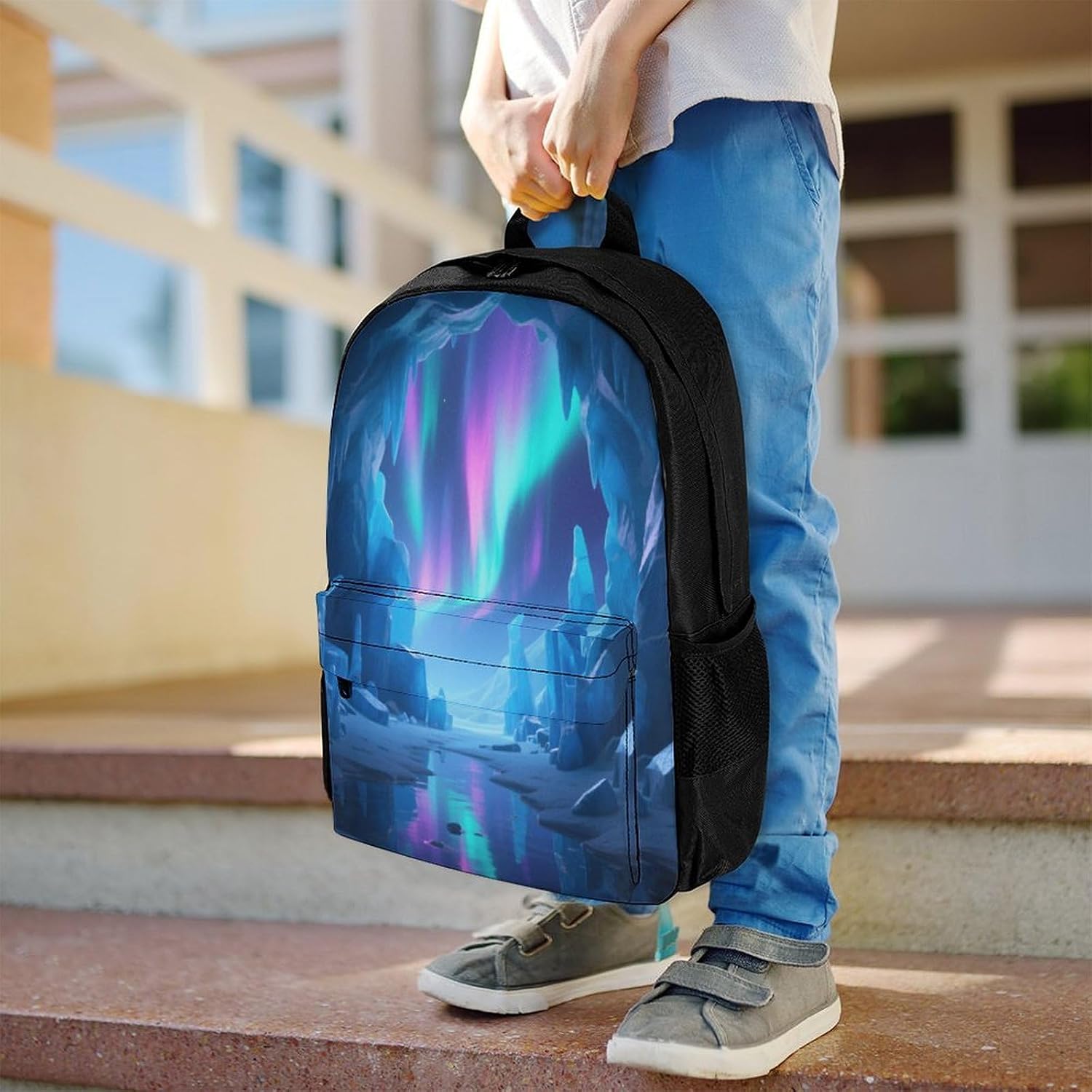 Ice Cave Wonders Backpack Daypack Travel Backpack | Lightweight Casual Laptop Backpack for Women Men Aesthetic Travel Bag for Weekender Business Hiking Outdoor