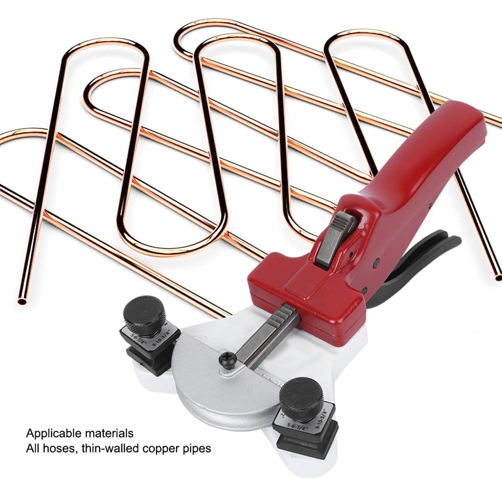 Tissting Máquina de Doblar Tubos y Cortatubos Mecánico, Herramienta Profesional para Sistemas de Aire Acondicionado y Ventilación con Adaptador y Indicador de 90 Grados WK-666