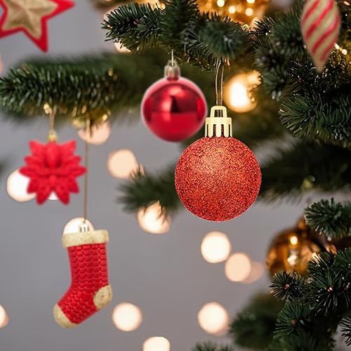 Vista 140 de AMS - Adornos chapados, bolas de Navidad, para decoración de fiestas de vacaciones, colección de árbol para boda, Acción de Gracias, fiesta