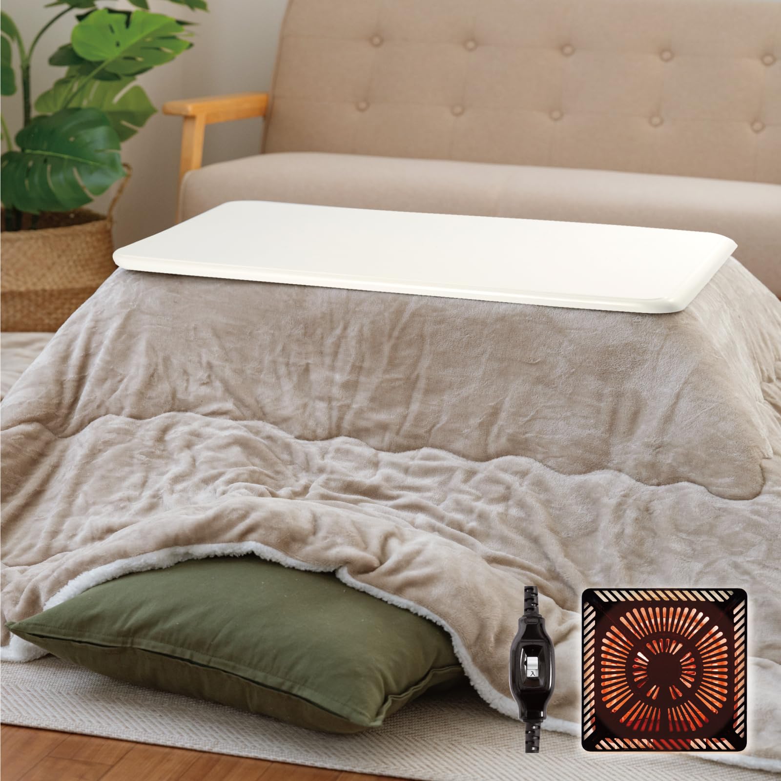 Amazon.co.jp : tamurasoukenn store こたつ 2点セット 長方形 105