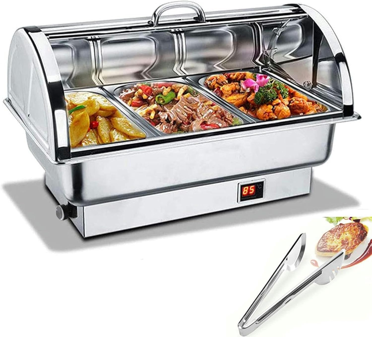 Mantenedor de alimentos eléctrico caliente 9L con bandeja ajustable