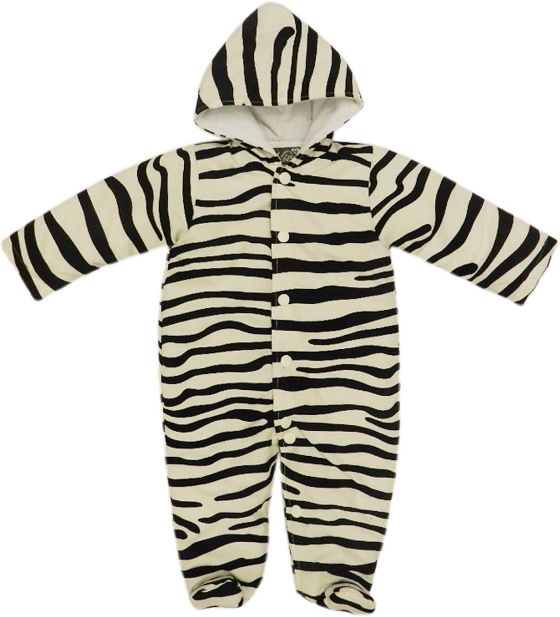 Zebra Print Warm Snowsuit for Infants 6-9 Months