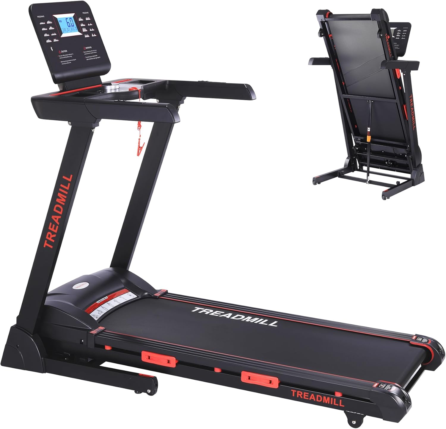 Caminadora Eléctrica Plegable con Inclinación y Pantalla, Soporte 350 lb