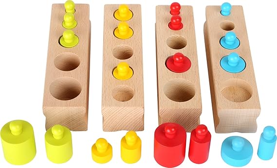 Small Foot Montessori Steckspiel - Lernspielzeug Ab 1 Jahr Aus Holz