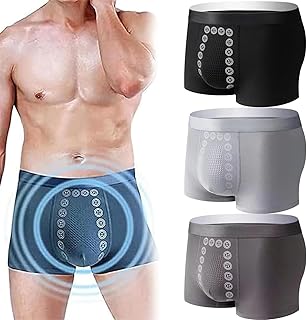 Men's Energetic Massage Magnetic Therapy Underwear Energy Field Therapy Breathable Men Underwear Massage Boxer Brief