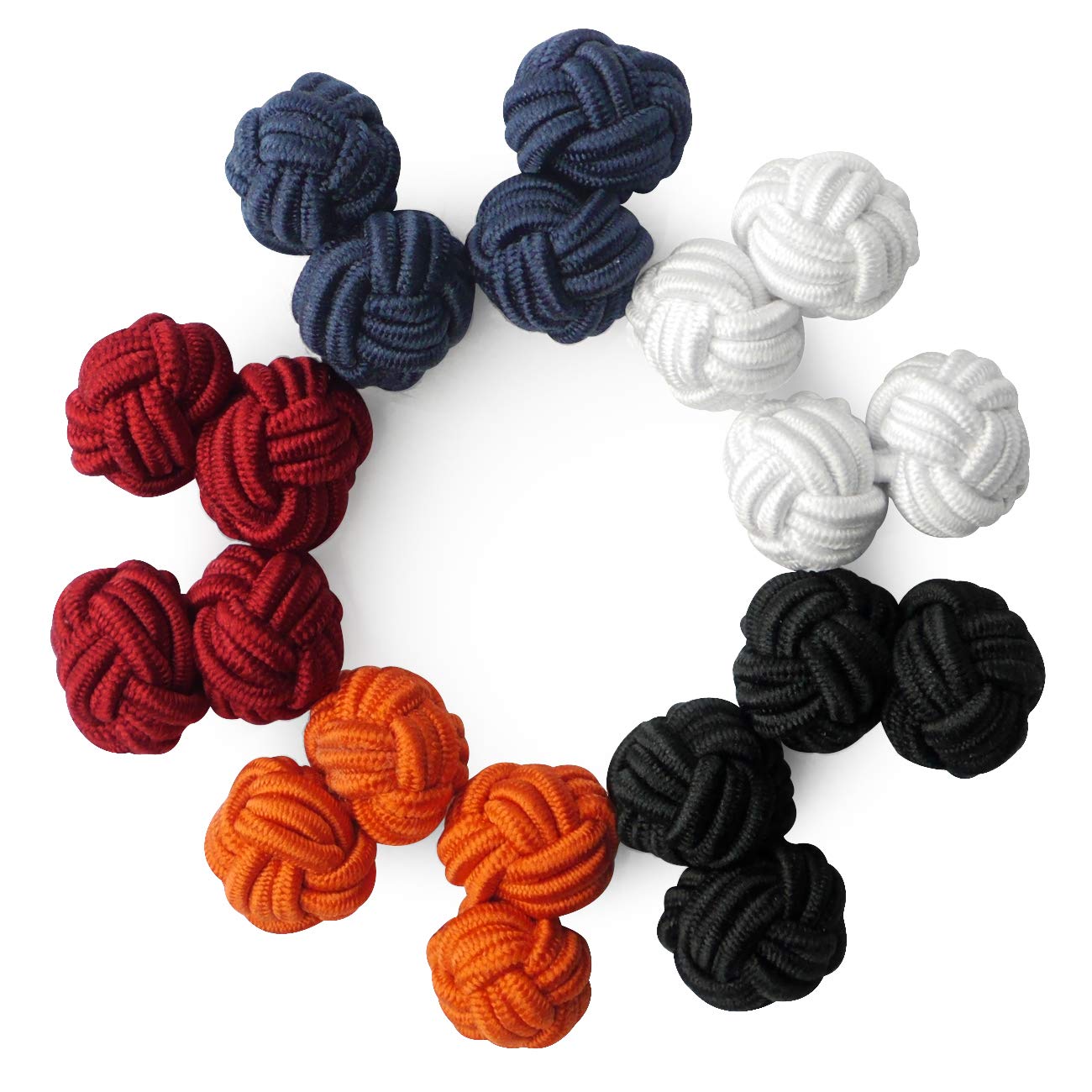 HONEY BEAR5 Pairs Silk Bow Cufflinks for Men/Women Shirt/Dresses with Box