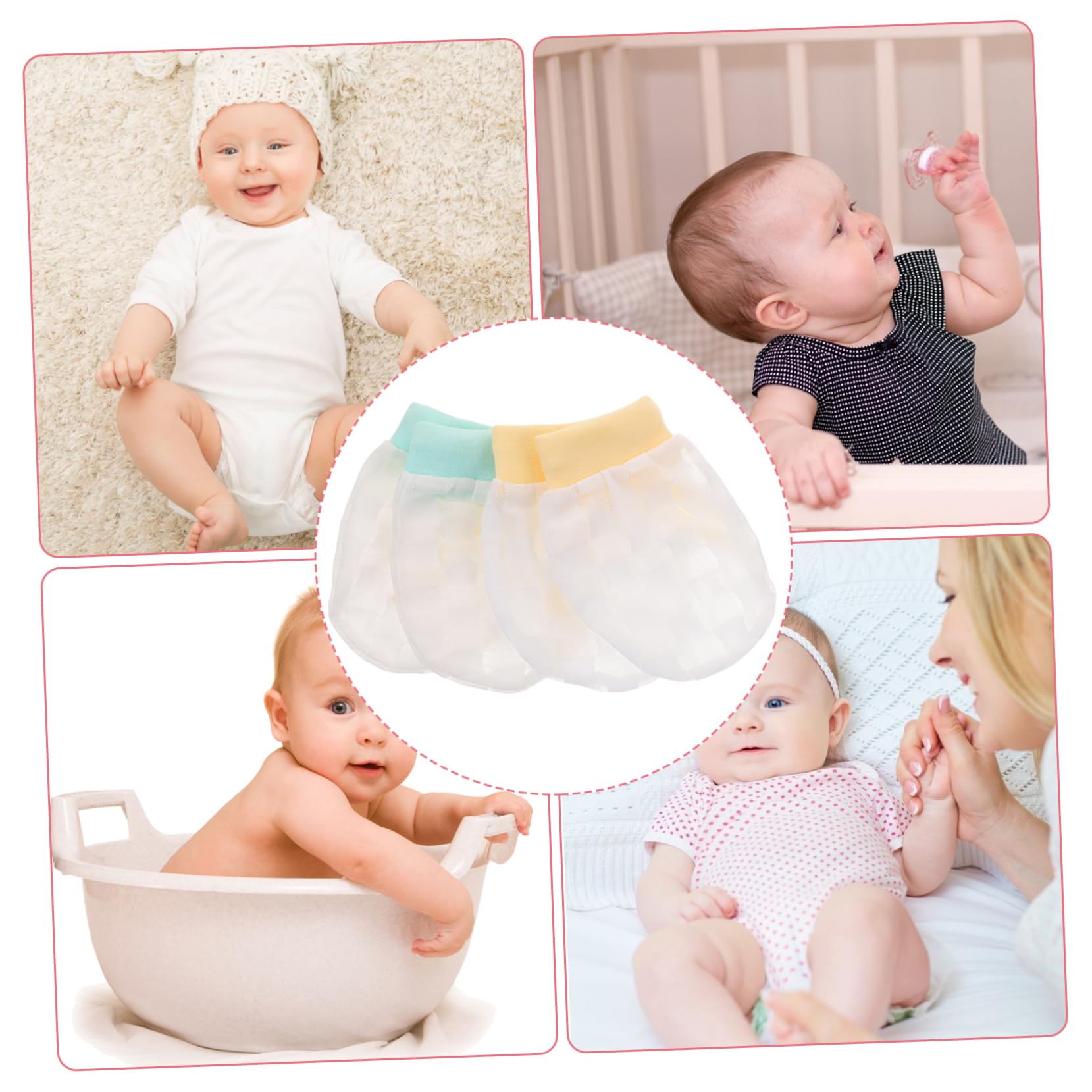 COSMEVIVI Breathable Baby Glove Newborn Gloves Toddler Mittens Anti-scratch Mittens Baby for Families