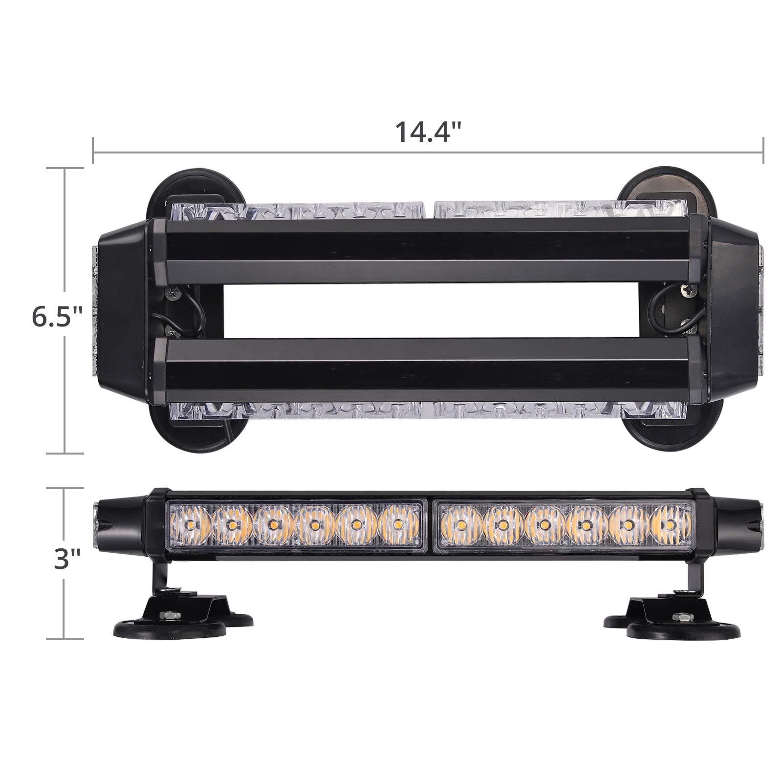 30 diod LED, migające światło ostrzegawcze, 12/24 V, bursztynowe światło stroboskopowe, 7 trybów, magnetyczna lampa błyskowa, światło awaryjne, wodoszczelność IP65, światło stroboskopowe, światło