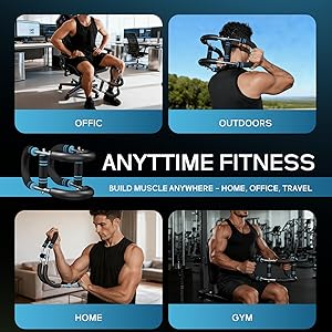 Twister arm Trainer, Adjustable Resistance (40-140 lbs) Chest Workout Equipment,Forearm Power Exercise bar , pectoralis spinalis Device, Portable Detachable Design