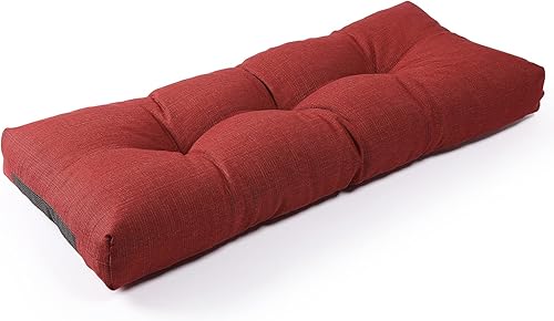 Sunrox LokGrip - Cojín de banco de espuma viscoelástica antideslizante, resistente al agua, duradero, grueso, para exteriores e interiores, 36 x 14