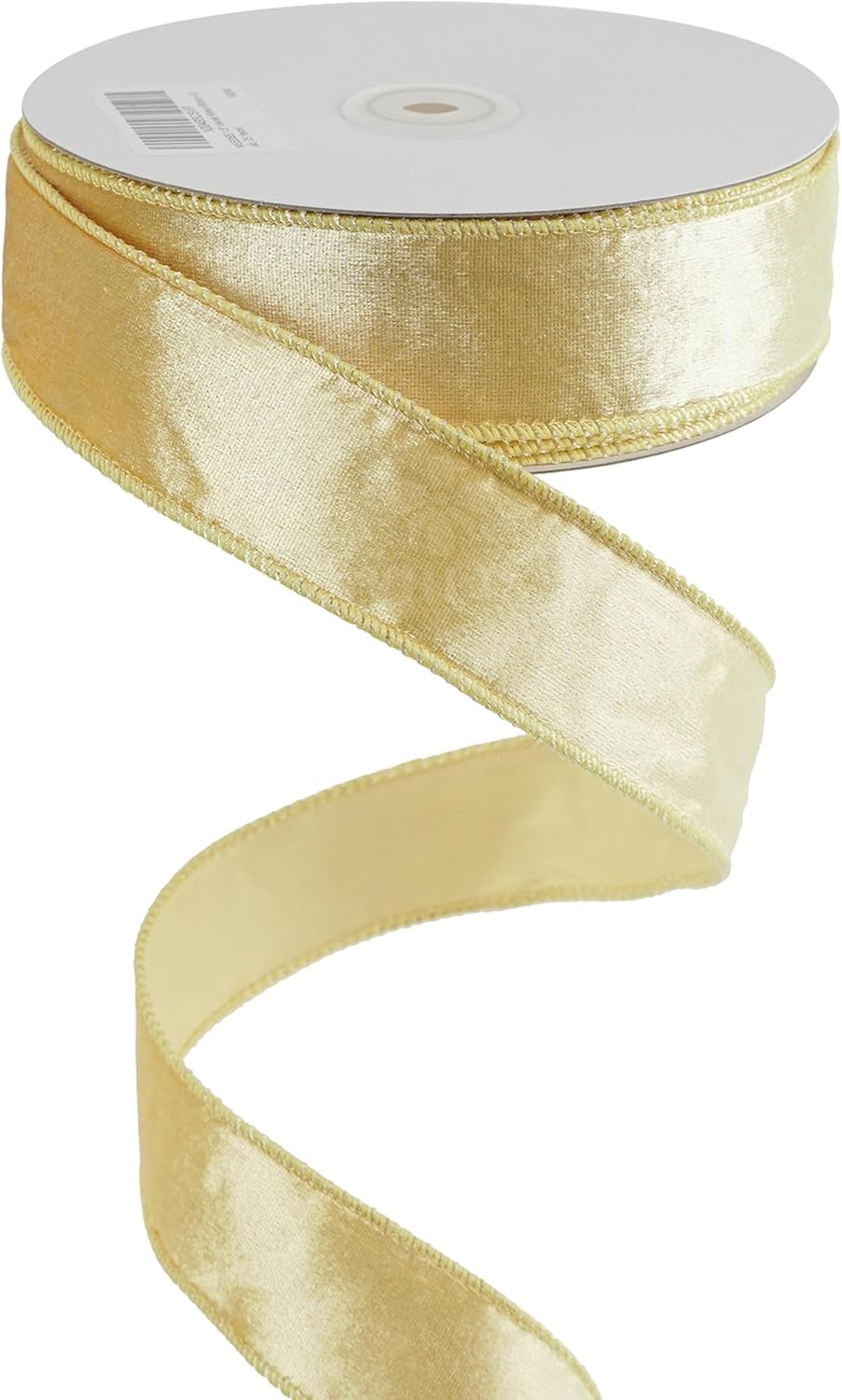 MEEDEE Gold Velvet Ribbon - 1.5 Inch Thick Velvet Wired, 25 Yards Spool, Two Tone, Perfect for Christmas Tree, Gift Wrapping, Garland, Wreaths, Ribbon Bows, Crafts