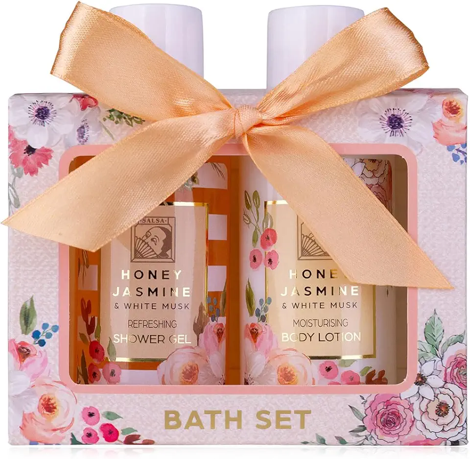 Duschset för kvinnor med honey jasmine doft
