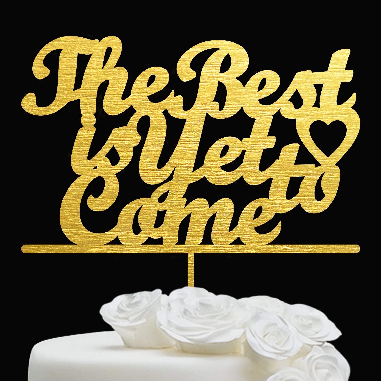 Wedding Cake Topper Gold Personalized Wedding Cake